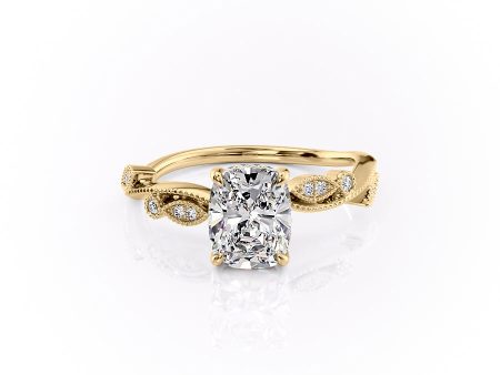 The Robin Set With A 5 Carat Elongated Cushion Moissanite Online Hot Sale