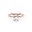 The Serena Set With A 5 Carat Elongated Cushion Moissanite on Sale