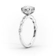 The Lucia Set With A 1 Carat Elongated Cushion Moissanite Online Sale