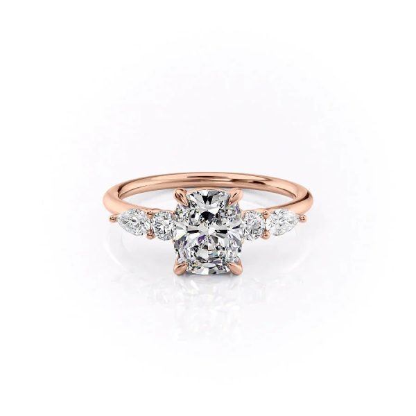 The Abigail Set With A 2.5 Carat Elongated Cushion Moissanite Discount