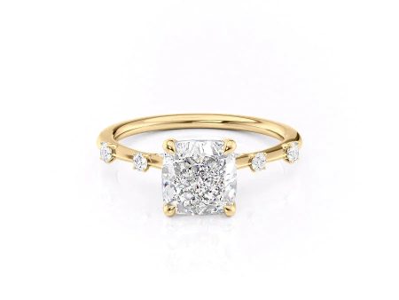 The Serena Set With A 3 Carat Cushion Moissanite Discount