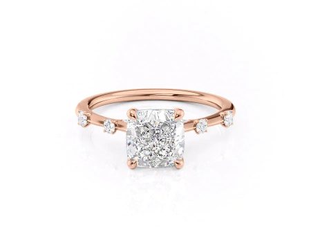 The Serena Set With A 5 Carat Cushion Moissanite Cheap