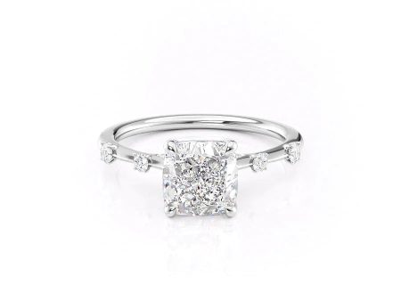 The Serena Set With A 4.5 Carat Cushion Moissanite For Discount