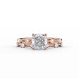 The Serena Set With A 5 Carat Cushion Moissanite Cheap