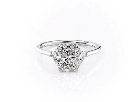 The Victoria Set With A 2 Carat Elongated Cushion Moissanite For Discount