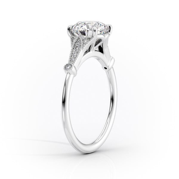 The Stephanie Set With A 2 Carat Elongated Cushion Moissanite Online Sale