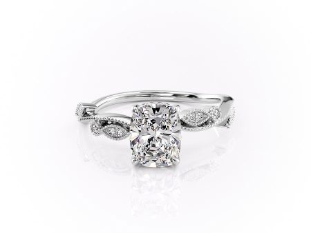 The Robin Set With A 4.5 Carat Elongated Cushion Moissanite Fashion