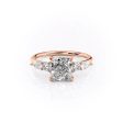 The Abigail Set With A 4 Carat Cushion Moissanite Cheap