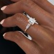 The Abigail Set With A 4 Carat Cushion Moissanite Cheap