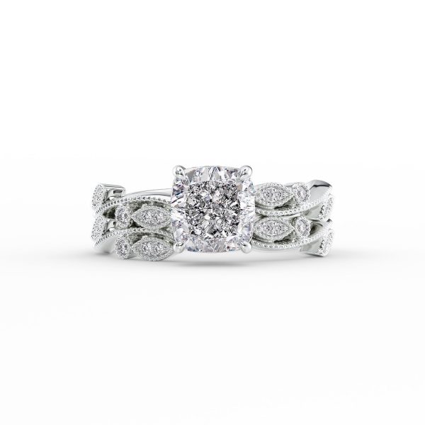 The Robin Set With A 1 Carat Cushion Moissanite Online Hot Sale