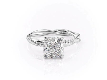 The Stacey Set With A 3.5 Carat Cushion Moissanite Fashion