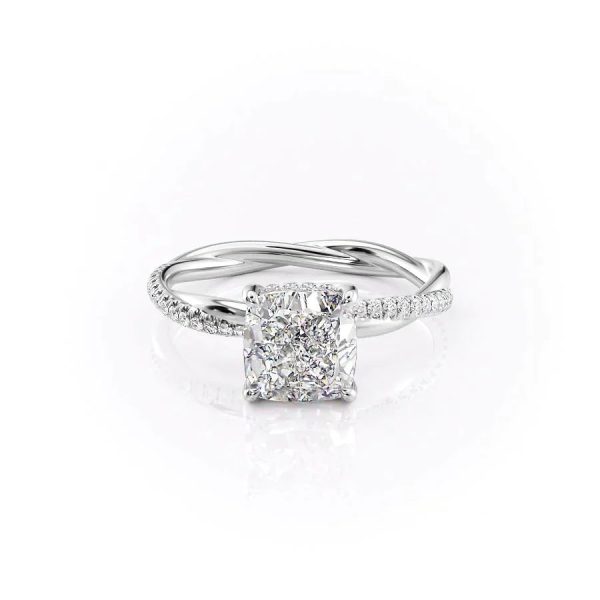 The Stacey Set With A 3.5 Carat Cushion Moissanite Fashion