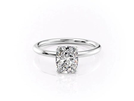 The Alison Set With A 1 Carat Elongated Cushion Moissanite For Sale