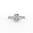 The Pave Eleanor Set With A 5 Carat Elongated Cushion Moissanite Online Hot Sale