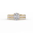 The Marilyn Set With A 3 Carat Elongated Cushion Moissanite Fashion