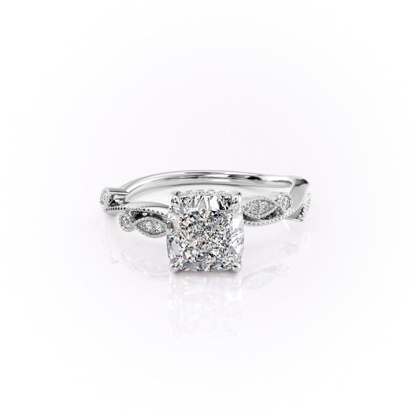 The Robin Set With A 1 Carat Cushion Moissanite Online Hot Sale