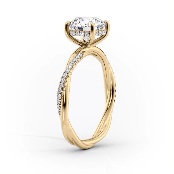 The Stacey Set With A 4 Carat Elongated Cushion Moissanite Online Sale