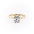 The Samantha Set With A 2 Carat Elongated Cushion Moissanite Online Sale