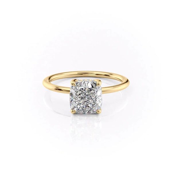 The Sarah Set With A 2.5 Carat Cushion Moissanite For Cheap