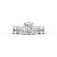 The Lucia Set With A 1 Carat Elongated Cushion Moissanite Online Sale