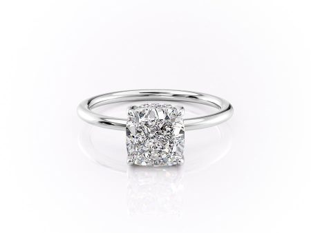 The Sandra Set With A 2.5 Carat Cushion Moissanite For Sale