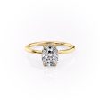 The Sandra Set With A 1 Carat Elongated Cushion Moissanite on Sale