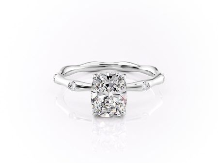 The Samantha Set With A 1.5 Carat Elongated Cushion Moissanite Supply