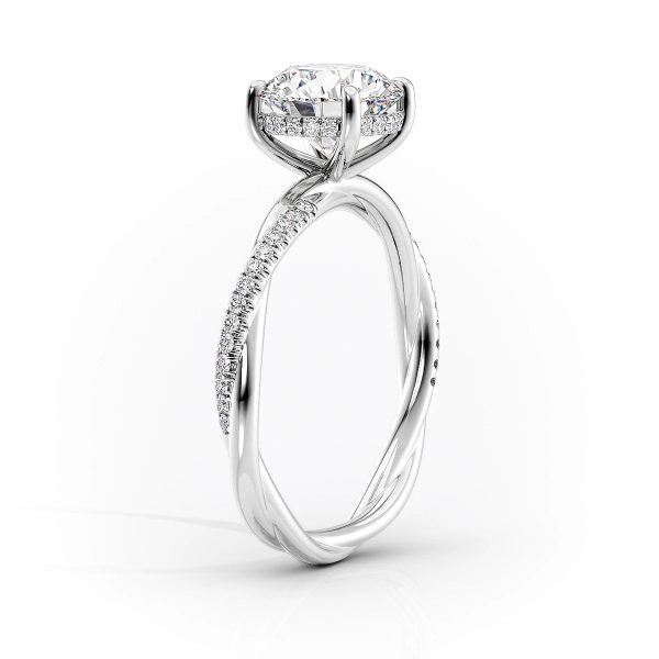 The Stacey Set With A 3.5 Carat Elongated Cushion Moissanite on Sale