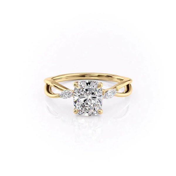 The Kelsey Set With A 2 Carat Elongated Cushion Moissanite Online Hot Sale