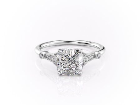 The Stephanie Set With A 2.5 Carat Cushion Moissanite Online