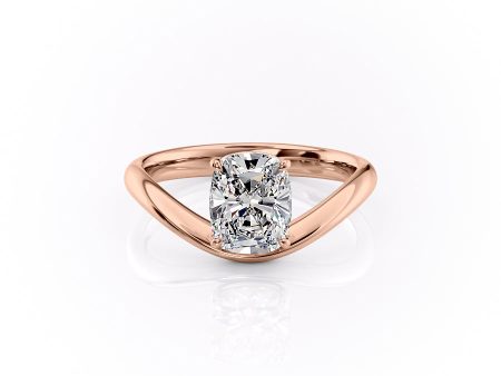 The Berta Set With A 4 Carat Elongated Cushion Moissanite Cheap