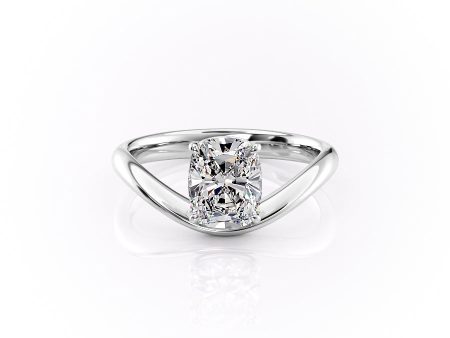 The Berta Set With A 4.5 Carat Elongated Cushion Moissanite For Cheap