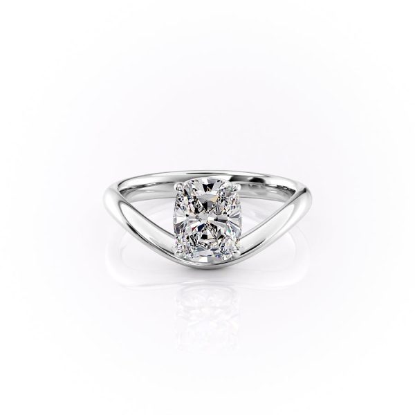 The Berta Set With A 4.5 Carat Elongated Cushion Moissanite For Cheap