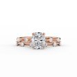 The Serena Set With A 5 Carat Elongated Cushion Moissanite on Sale