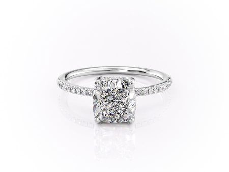 The Pave Sarah Set With A 5 Carat Cushion Moissanite Discount