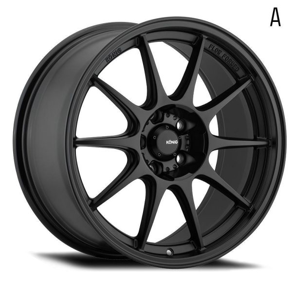 Konig Dekagram Wheels (19x8.5 5x114.3 ET+43) Semi-Matte Black Online now