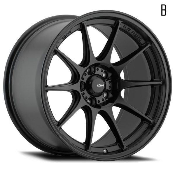 Konig Dekagram Wheels (18x9.5B 5x120 ET+22) Semi-Matte Black Supply